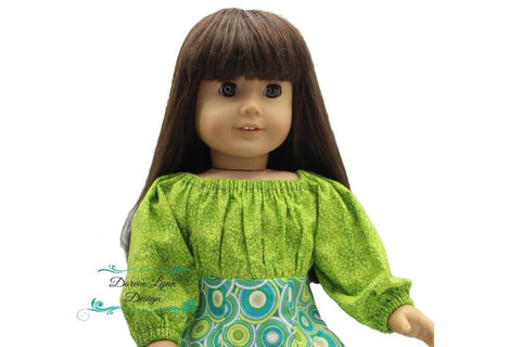 Doreen Lynn Design 18 Inch Modern Hollyhock Dress 18" Doll Clothes Pattern Pixie Faire