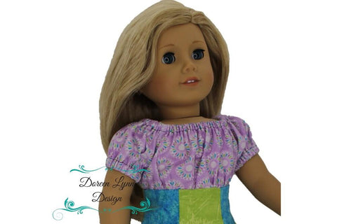 Doreen Lynn Design 18 Inch Modern Hollyhock Dress 18" Doll Clothes Pattern Pixie Faire