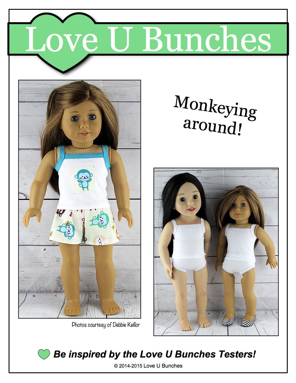 Love U Bunches 18 Inch Modern Days Of The Week Panties and Cami 18" Doll Accessories Pixie Faire