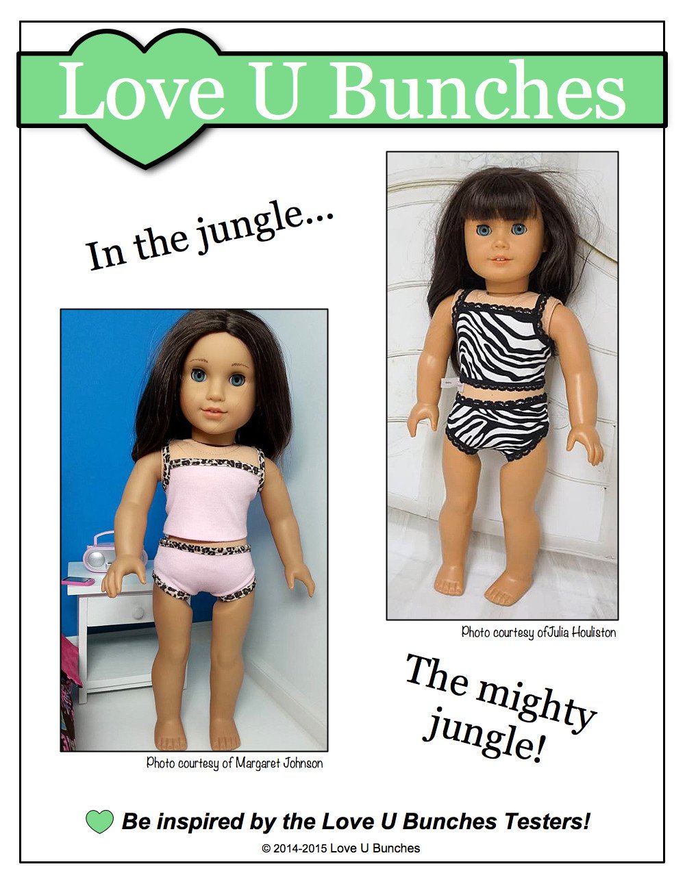 Love U Bunches 18 Inch Modern Days Of The Week Panties and Cami 18" Doll Accessories Pixie Faire