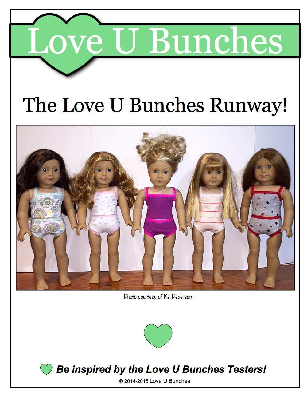 Love U Bunches 18 Inch Modern Days Of The Week Panties and Cami 18" Doll Accessories Pixie Faire