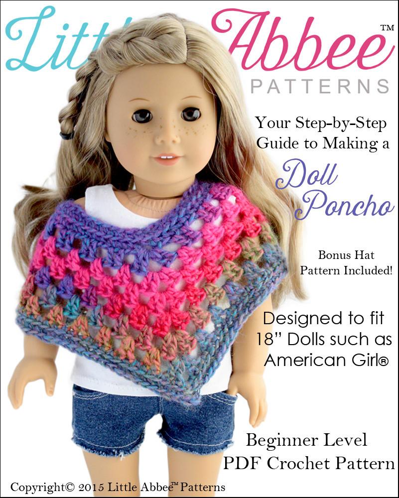 Little Abbee Crochet Doll Poncho Crochet Pattern Pixie Faire
