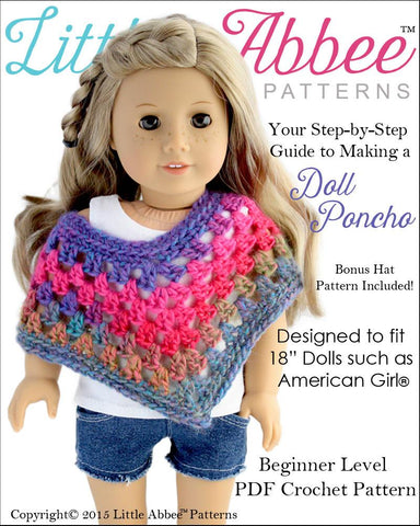 Little Abbee Crochet Doll Poncho Crochet Pattern Pixie Faire