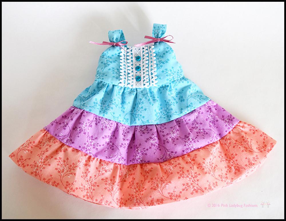 Pink Ladybug Dainty Ruffled Dress Doll Clothes Pattern 18 inch American Girl Dolls Pink Ladybug Dainty Ruffled Dress Doll Clothes Pattern 18 inch American Girl Dolls