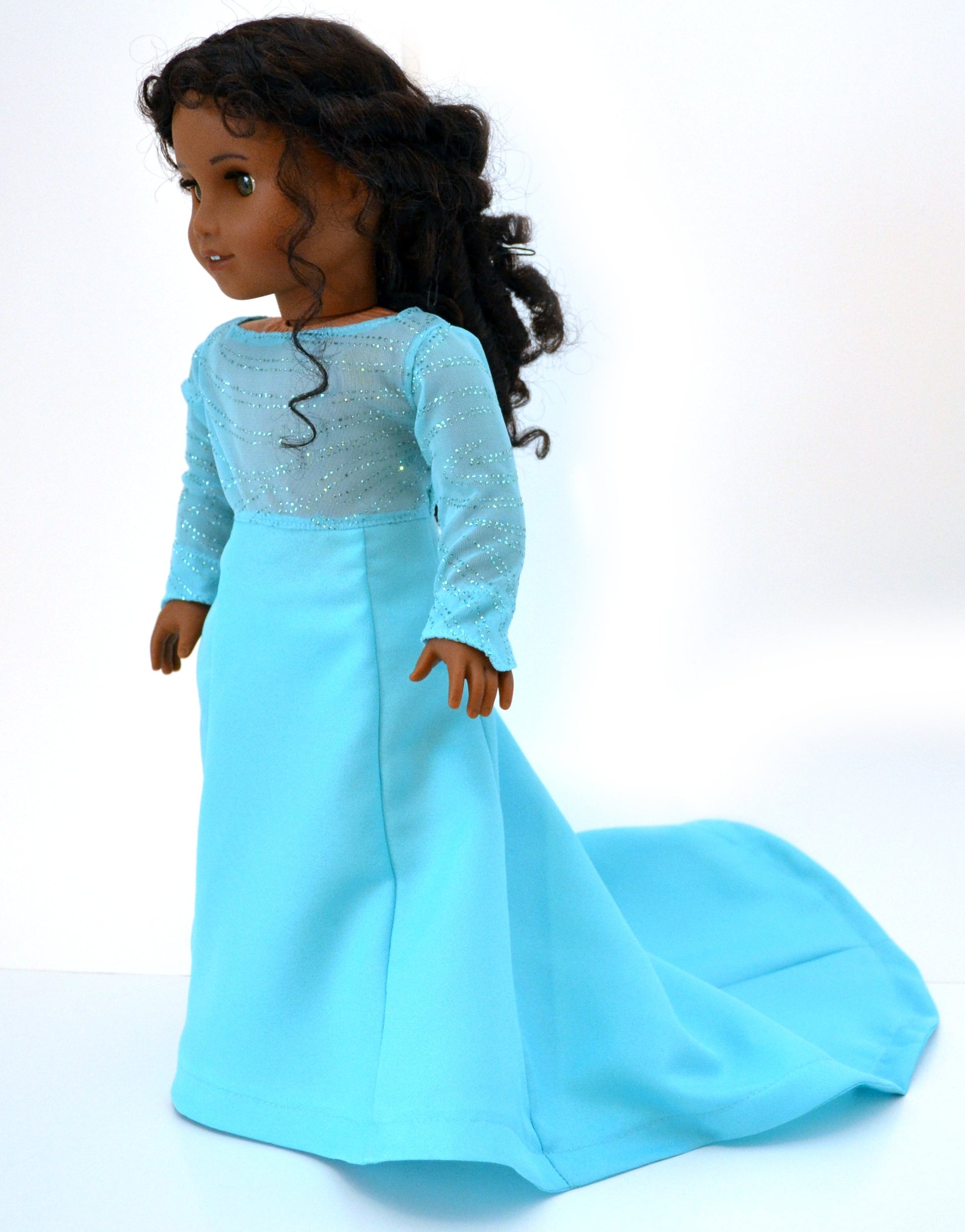 Dollhouse Designs 18 Inch Modern Winter Snow Queen Gown 18" Doll Clothes Pattern Pixie Faire