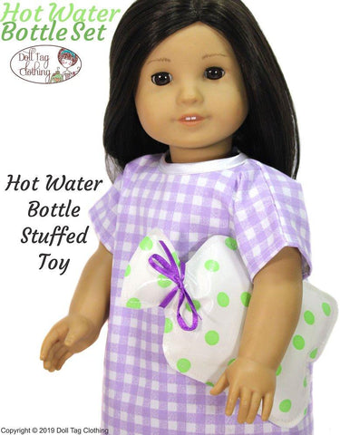 Doll Tag Clothing 18 Inch Modern Hot Water Bottle 18" Doll Accessory Pattern Pixie Faire