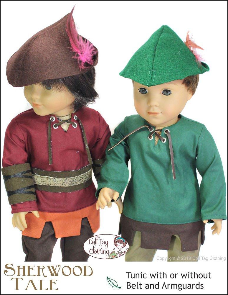 Doll Tag Clothing 18 Inch Modern Sherwood Tale 18" Doll Clothes Pattern Pixie Faire