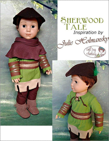 Doll Tag Clothing 18 Inch Modern Sherwood Tale 18" Doll Clothes Pattern Pixie Faire