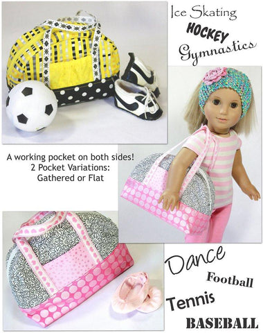 Doll Tag Clothing 18 Inch Modern Sporty Bag 18" Doll Accessory Pattern Pixie Faire