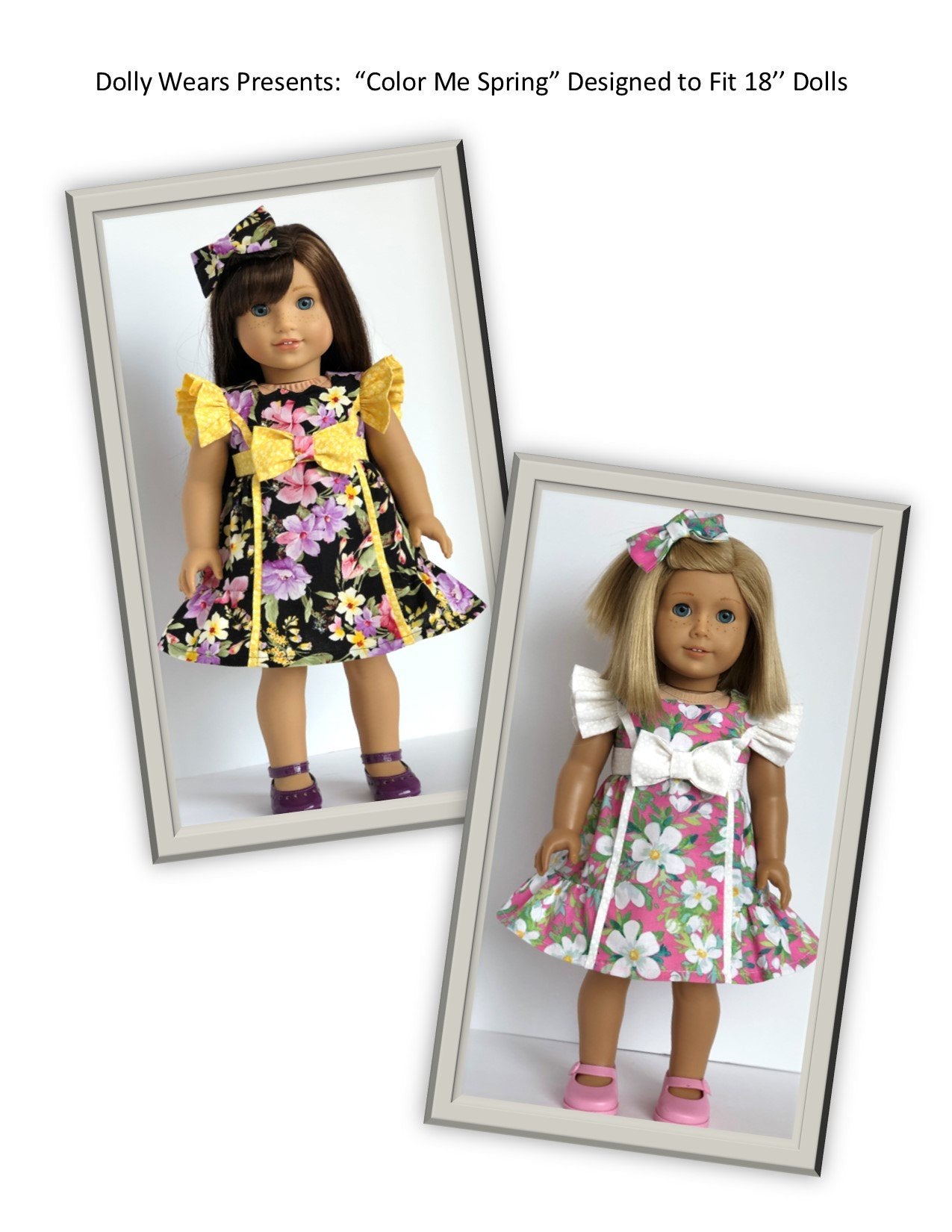 Dolly Wears 18 Inch Modern Color Me Spring 18" Doll Clothes Pattern Pixie Faire