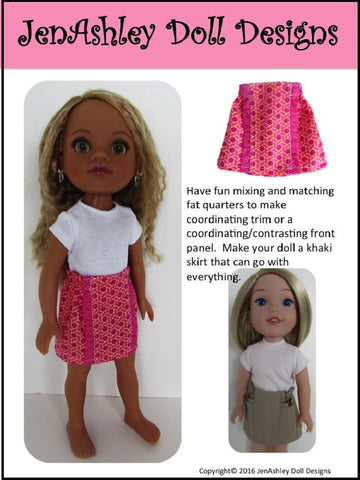 Jen Ashley Doll Designs WellieWishers Design Your Own Skirt 14-14.5" Doll Clothes Pattern Pixie Faire