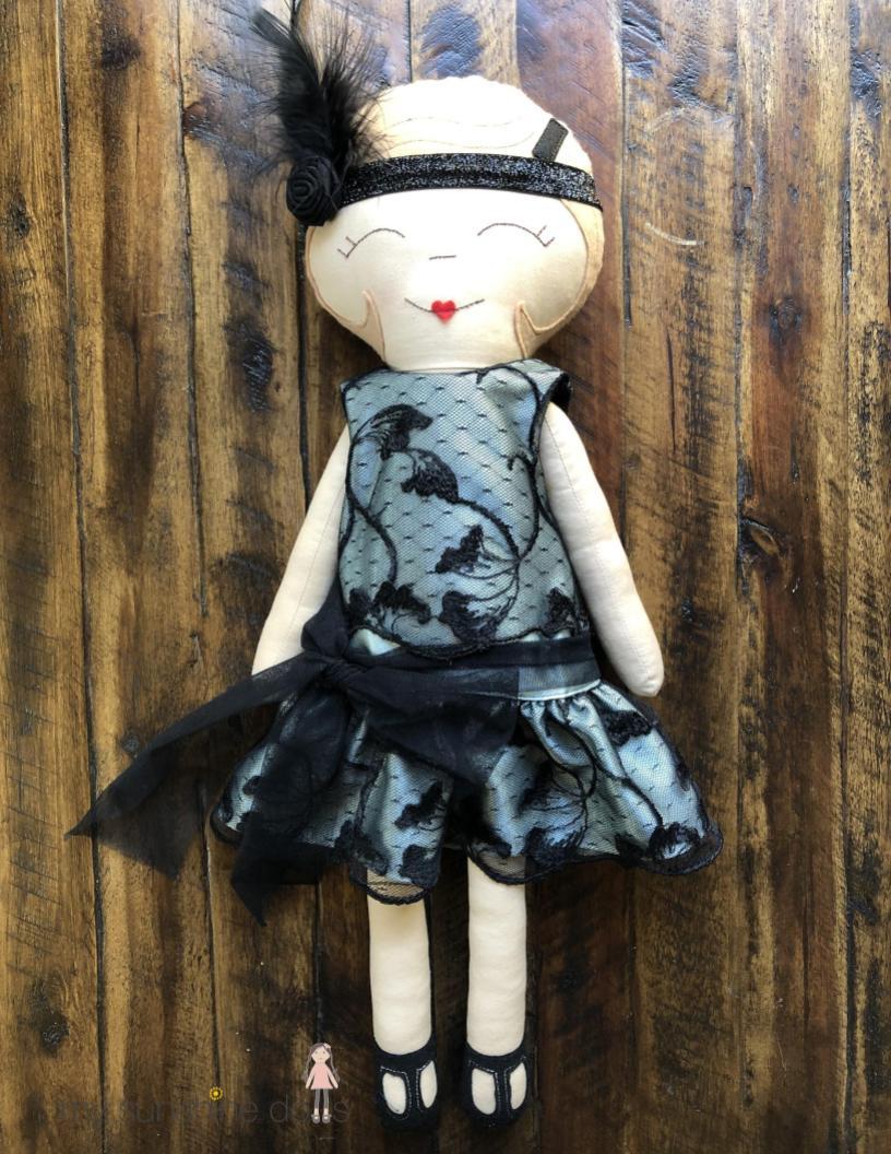 My Sunshine Dolls Cloth doll Daisy Flapper Doll 23" Cloth Doll Pattern Pixie Faire