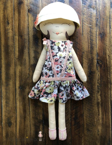 My Sunshine Dolls Cloth doll Daisy Flapper Doll 23" Cloth Doll Pattern Pixie Faire