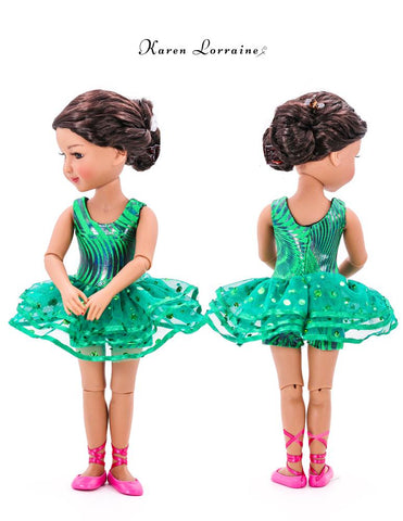 Karen Lorraine Design WellieWishers Dance Time 14"-15" Doll Clothes Pattern Pixie Faire
