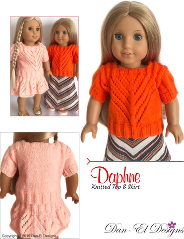 Dan-El Designs Knitting Daphne 18" Doll Knitting Pattern Pixie Faire