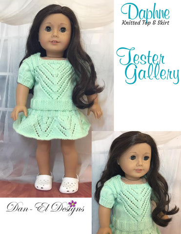 Dan-El Designs Knitting Daphne 18" Doll Knitting Pattern Pixie Faire