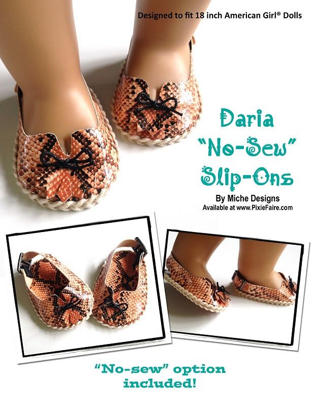 Miche Designs Shoes Daria Slip-Ons 18" Doll Shoes Pixie Faire