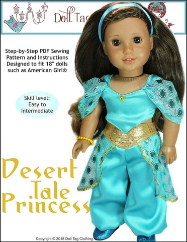 Doll Tag Clothing 18 Inch Modern Desert Tale Princess 18" Doll Clothes Pattern Pixie Faire