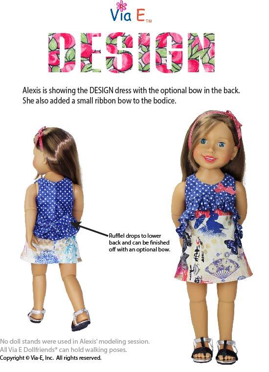 Via E Dollfriends Design Doll Clothes Pattern For Dollfriends Pixie Faire