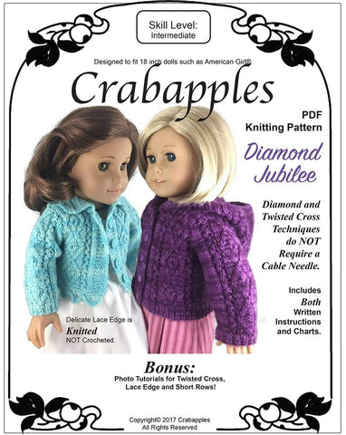 Crabapples Knitting Diamond Jubilee Knitting Pattern Pixie Faire