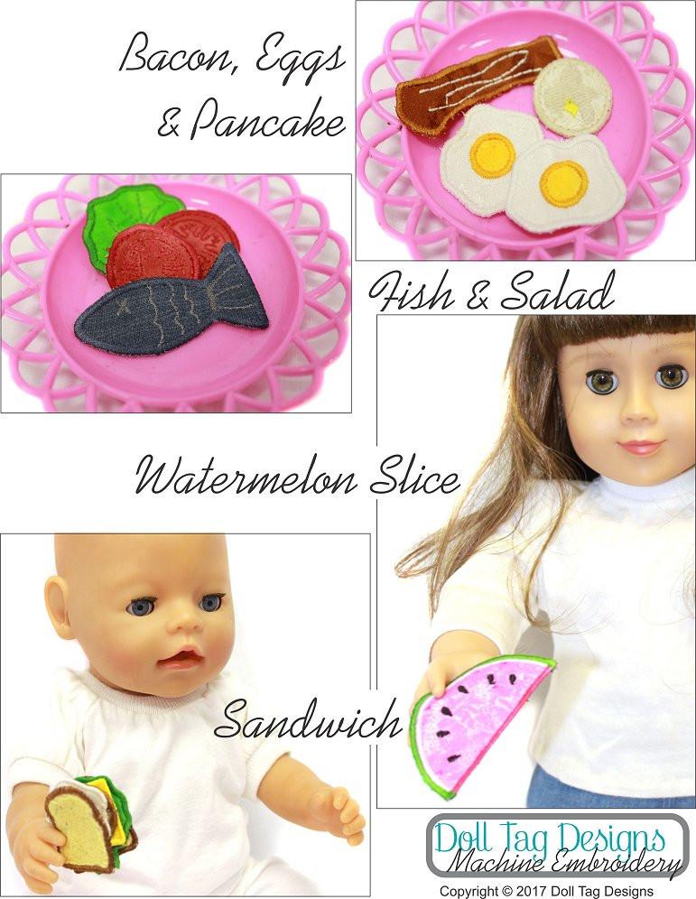 Doll Tag Clothing Machine Embroidery Design Doll Play Food Machine Embroidery Designs Pixie Faire
