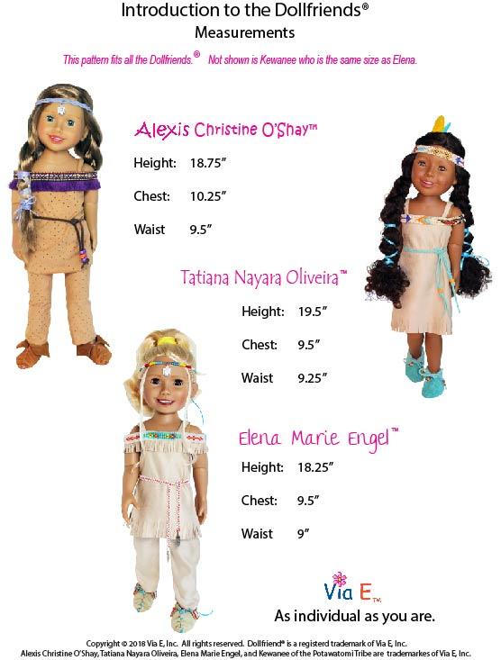 Via E Dollfriends Native American Inspiration Doll Clothes Pattern For Dollfriends Pixie Faire