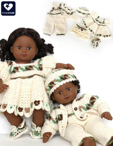 Mon Petite Cherie Couture Bitty Baby/Twin Dolly Rings Bundle Crochet Pattern Pixie Faire
