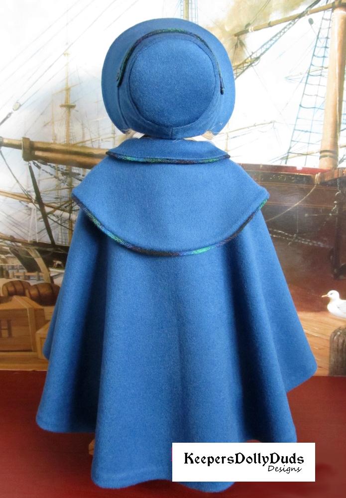 Keepers Dolly Duds Designs 18 Inch Historical Double Cape and Bonnet 18" Doll Clothes Pattern Pixie Faire