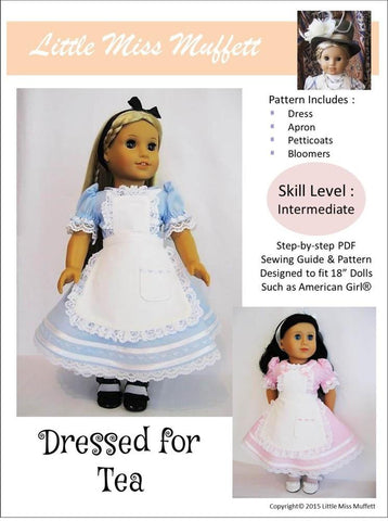 Little Miss Muffett 18 Inch Modern Dressed for Tea 18" Doll Clothes Pixie Faire