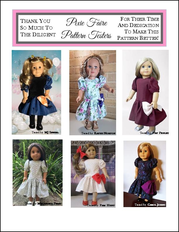 80s party dress Eden Ava Couture Awesome 80s Party Dress 18 inch Doll Clothes Pattern