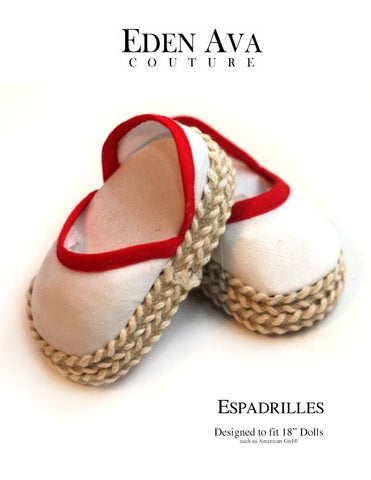 Eden Ava Free Shoes Espadrilles 18" Doll Shoes Pixie Faire