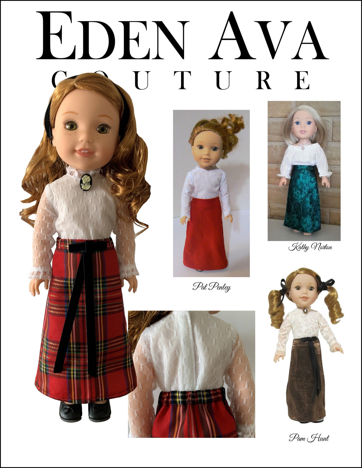 Eden Ava WellieWishers 1970s Holiday Maxi Outfit 14.5" Doll Clothes Pattern Pixie Faire