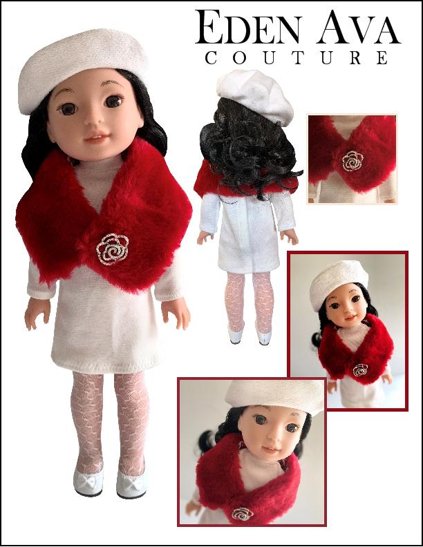 Eden Ava WellieWishers Peppermint Snow Outfit 14.5" Doll Clothes Pattern Pixie Faire