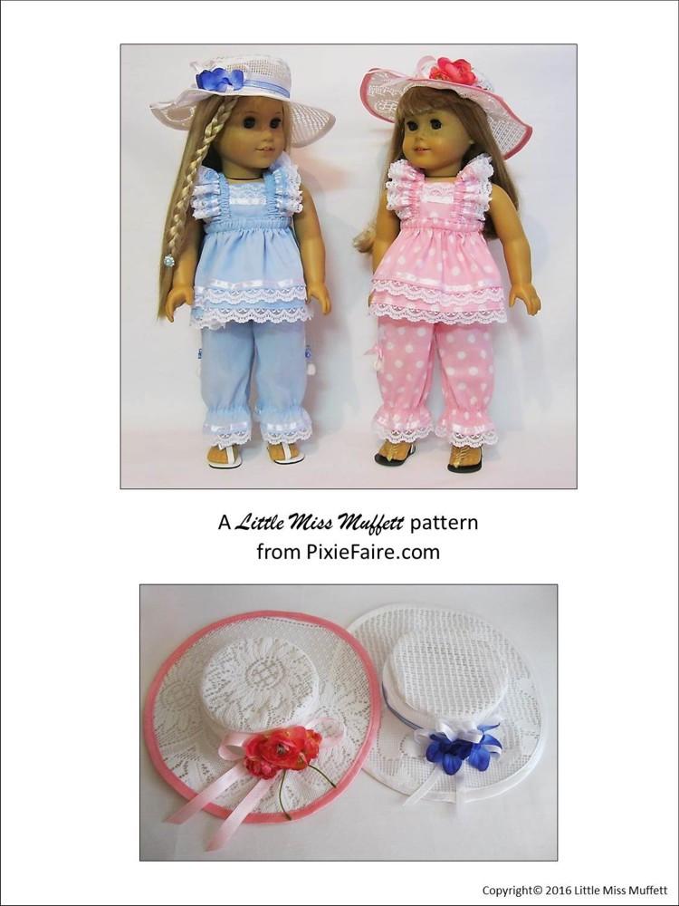 Little Miss Muffett 18 Inch Modern Easter Parade 18" Doll Clothes Pattern Pixie Faire
