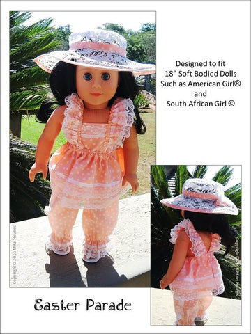 Little Miss Muffett 18 Inch Modern Easter Parade 18" Doll Clothes Pattern Pixie Faire