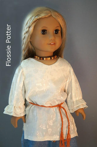 Flossie Potter 18 inch Historical Eclectic Closet Flounce Blouse & Skirt 18" Doll Clothes Pattern Pixie Faire