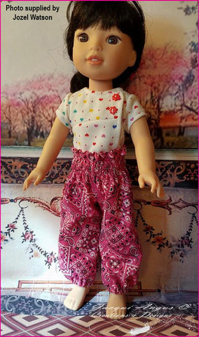 Jacqui Angus Creations & Designs WellieWishers Genie Pants 14.5" Doll Clothes Pattern Pixie Faire