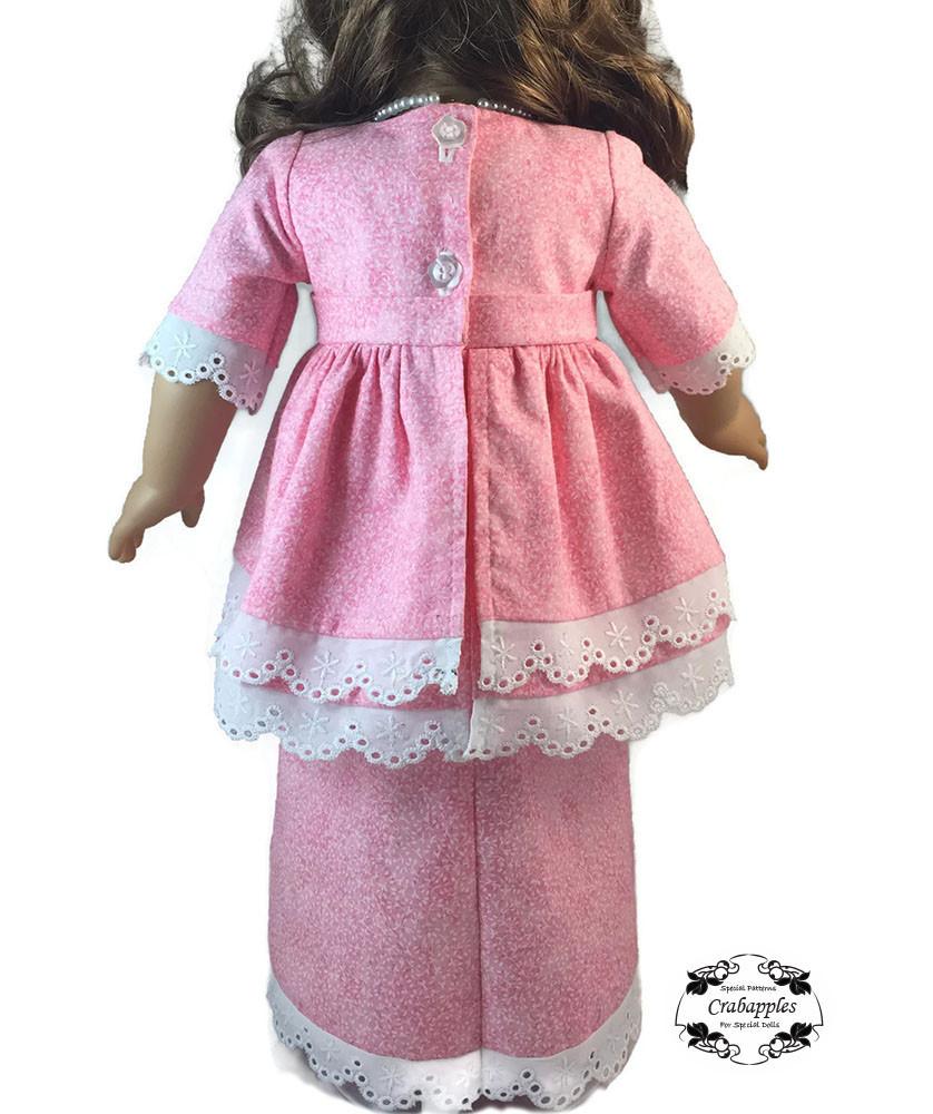 Crabapples 18 Inch Historical Edwardian Fancy 18" Doll Clothes Pattern Pixie Faire