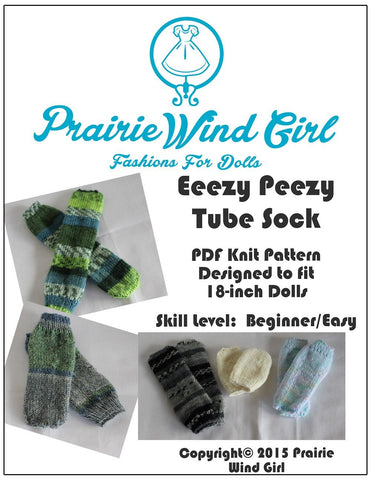 Prairie Wind Girl Knitting Eeezy Peezy Tube Sock Knitting Pattern Pixie Faire