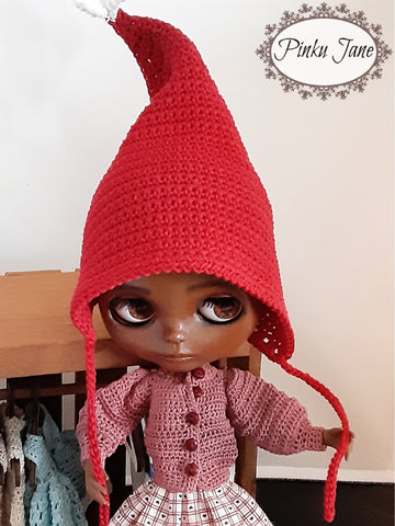 Pinku Jane Blythe/Pullip Elfin Pointed Hat Crochet Pattern For 12" Blythe Dolls Pixie Faire