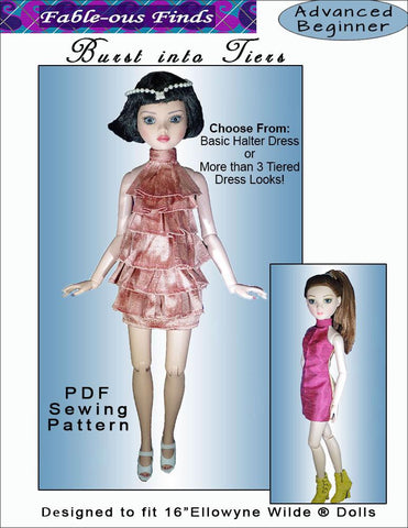 Fable-ous Finds Ellowyne Burst Into Tiers Dress Pattern for Ellowyne Dolls Pixie Faire