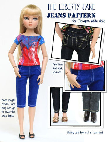 Liberty Jane Ellowyne Jeans Pattern Bundle for Ellowyne Pixie Faire