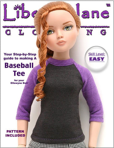 Liberty Jane Ellowyne Baseball Tee Pattern for Ellowyne Pixie Faire