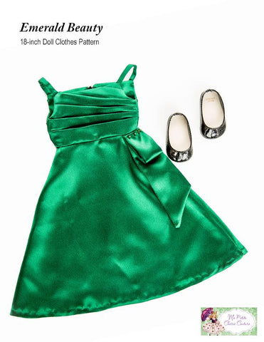 Mon Petite Cherie Couture 18 Inch Modern Emerald Beauty 18" Doll Clothes Pattern Pixie Faire