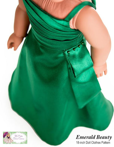 Mon Petite Cherie Couture 18 Inch Modern Emerald Beauty 18" Doll Clothes Pattern Pixie Faire
