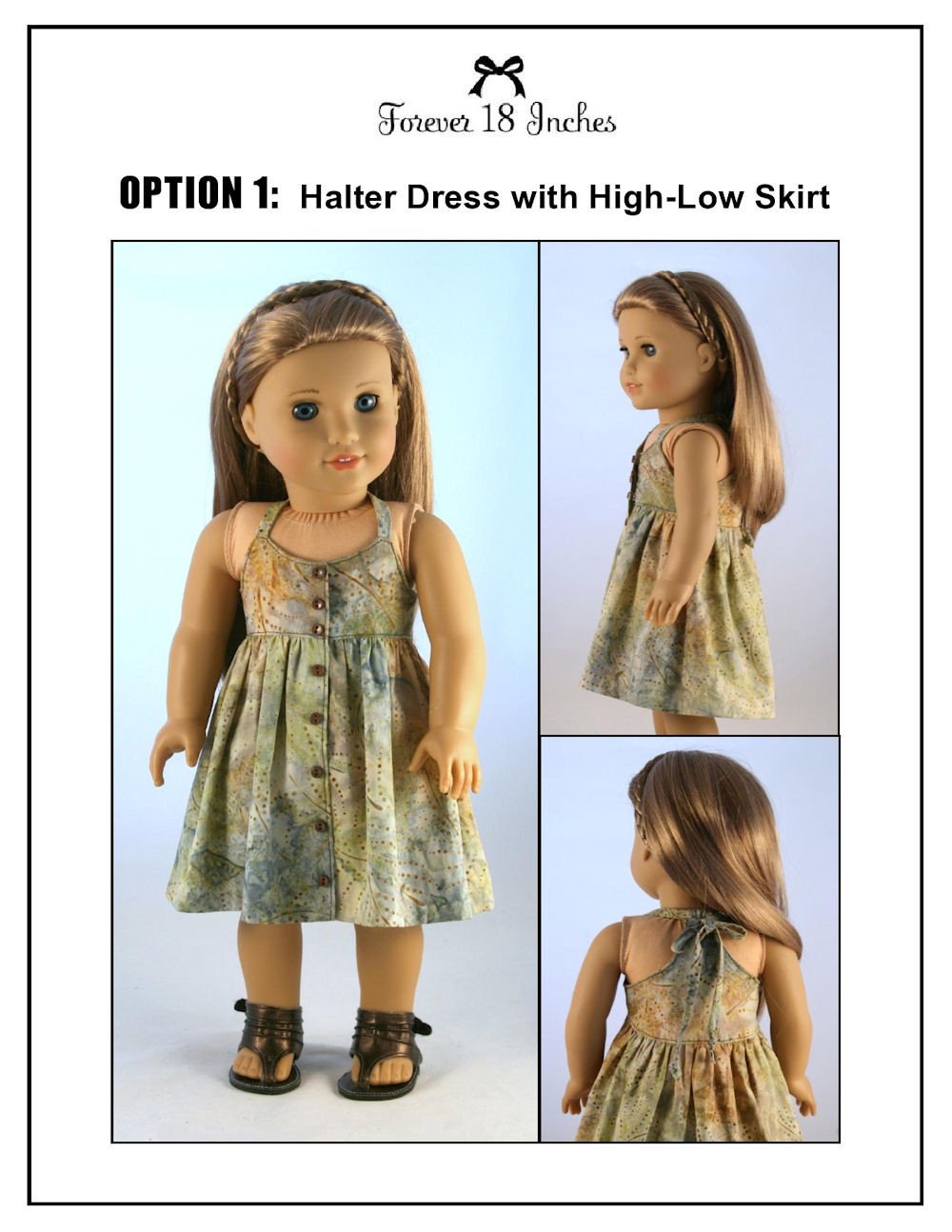 Forever 18 Inches 18 Inch Modern Endless Summer Halter Dress and Top 18" Doll Clothes Pixie Faire