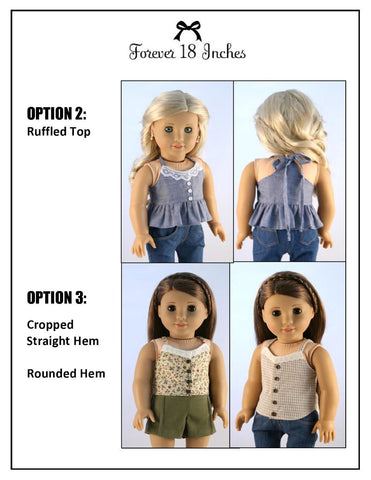 Forever 18 Inches 18 Inch Modern Endless Summer Halter Dress and Top 18" Doll Clothes Pixie Faire