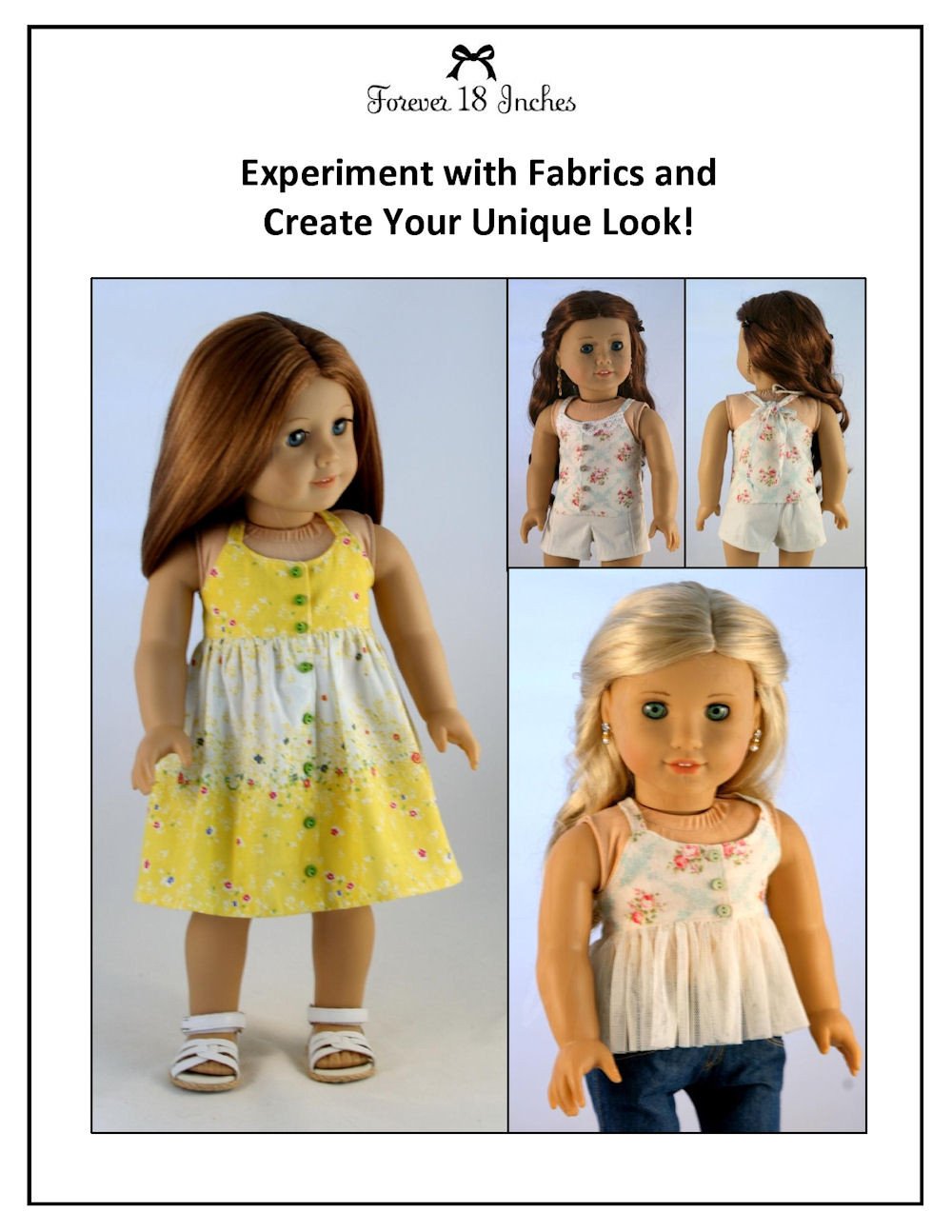 Forever 18 Inches 18 Inch Modern Endless Summer Halter Dress and Top 18" Doll Clothes Pixie Faire
