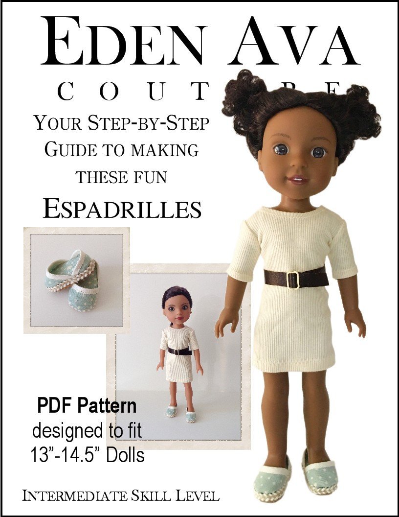 Eden Ava H4H/Les Cheries Espadrilles for 13-14.5" Dolls Pixie Faire