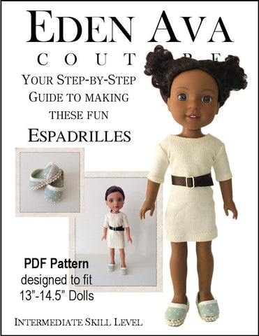 Eden Ava H4H/Les Cheries Espadrilles for 13-14.5" Dolls Pixie Faire